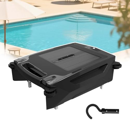 zhenmaster Robot de Limpieza Solar para Piscina con Cesta 3.4L – Control por Bluetooth, 2 velocidades, Carga Dual, Skimmer Inteligente para Agua Salada o clorada
