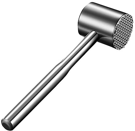 Healifty Martillo para Carne Profesional de Inoxidable Doble Cara Multifuncional Mango Ergonómico Colgante Ablandador y Triturador para Bistecs Filetes y Asados Cocina Hogar y Restaurante