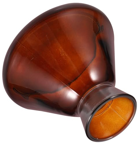 UKCOCO Flacone Diffusore di Oli Essenziali in Vetro 220ml Apertura a Tromba, Bottiglia Diffusore Vuota per Aromaterapia e Profumo Domestico, Contenitore Trasparente per Ambienti