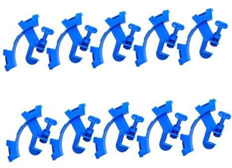 COOLHIYA 10pcs Aquarium Water Pipe Clamp for Fish Tank Secure Hose Clips for Water Tube Fixing Versatile Diameter Compatibility Stable Holder and Filtration Tasks
