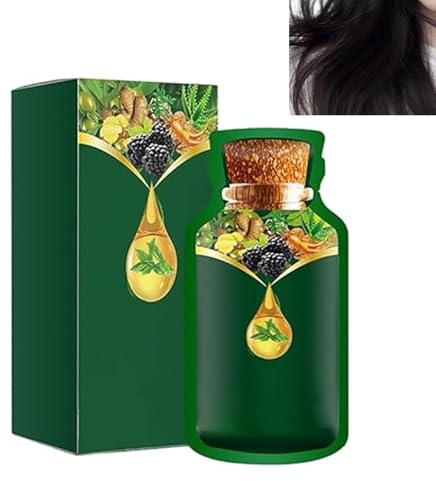 Teinture Capillaire Douce À Base De Plantes, Teinture Mousse Pour Cheveux Gris, Masque Naturel À Base De Plantes, Extrait Végétal Pur, Lisse Les Cheveux Et Améliore Leur Éclat (Noir naturel)