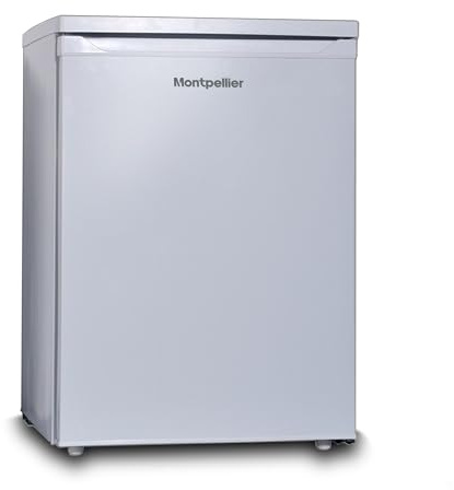 MDAUCL60W Undercounter Larder Fridge, 156L Capacity, Adjustable Glass Shelves, Reversible Door, Energy Efficient, Quiet Operation, White Freestanding 60cm Fridge