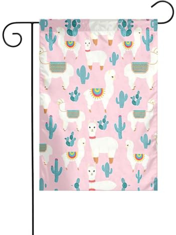 Llama Cactus Stampa Holiday Decor Fuori Bandiera di Natale Resistente allo sbiadimento Inverno Prato Portico Patio Decorazione Esterna