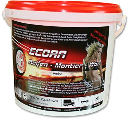 ECORA Reifenmontagepaste weiß - Pasta per il montaggio dei pneumatici, colore: bianco