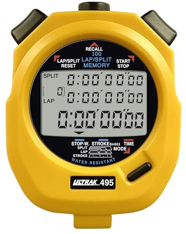Ultrak 100 Lap Memory Timer, Yellow