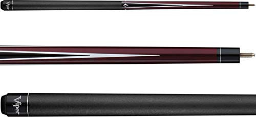 Viper Diamond 58 2-Piece Billiard/Pool Cue, Maroon, 18 Ounce
