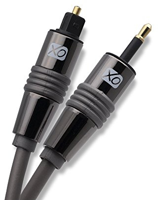 XO Premium Install Series Mini TOSLINK to Optical Digital S/PDIF Audio Cable Lead AV - 7.5m - Compatible with PS4/PS3, Xbox One, Wii, Sky Q, Sky HD, HD TVs, DVD, AV Amp, Home Cinema Systems, MP3 players