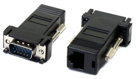 Cablecc VGA-Extender Stecker auf Cablecc, LAN, Cat5, Cat5e, RJ45, Ethernet-Buchse, 2 Stück