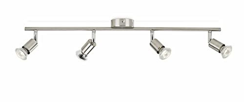 Philips LAMPADA DA PARETE LIMBALI FARETTO 4 LUCI NICKEL IN METALLO ORIENTABILE SENZA LAMPADINE 5030417E7