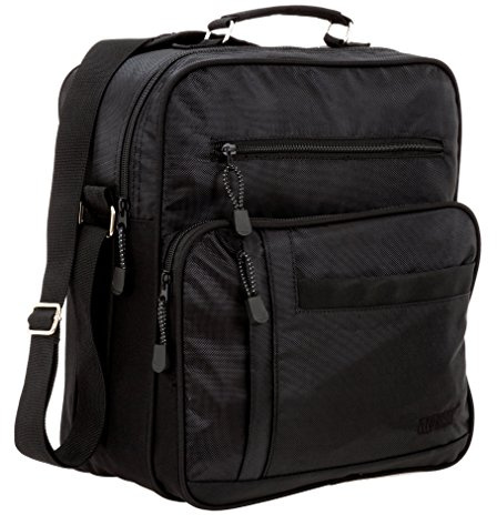 ELEPHANT Flugumhänger Mailand Arbeitstasche Reisetasche Tasche + Etui (Schwarz)