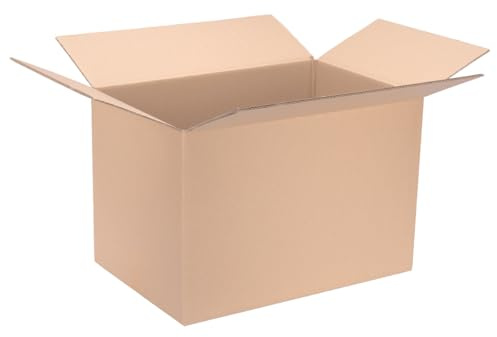 verpacking Faltkartons 600 x 400 x 400 mm variable Höhe KK 107 Braun [Größe und Stückzahl wählbar] 2-wellige Kartons Versand 100 Stück