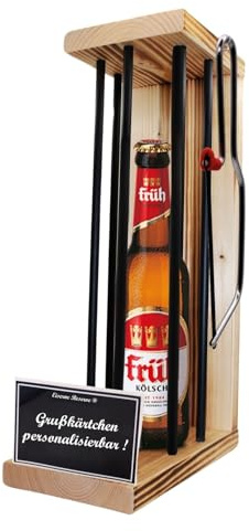 Personalisierte Geschenke für Männer Frauen Geschenkidee - Eiserne Reserve Black Edition Früh Kölsch Bier (1 x 0.5 l) incl. Notsäge - Papa Mama Geburtstag Hochzeit