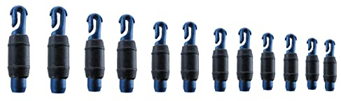 blntackle76 Set: 12 Stück 1,25mm-2,60mm Stonfo Spitzenstonfo - Spitzenadapter für Kopfruten Stipprutenaufsatz Spitzenöse + gratis Petri Heil! Aufkleber