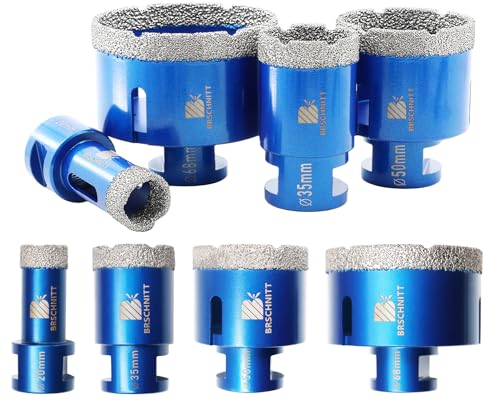 Diamantbohrer Fliesenbohrer Set - 20/35/50/68mm Diamantbohrer für Porzellan Fliese Granit Marmor Trockenbohren