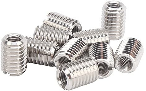 BORDSTRACT Gewindeeinsatz 10 Stücke Reduziermutter M6 X 1 Innengewinde und M10 X 1,5 14mm Außengewinde Edelstahl Reparatur Einsatzmutter,Gewinde Gewindemuttern Umbausatz Reparaturwerkzeug | Reparatur-Einsatzmutter, Gewindemuttern-Umbausatz, Reparaturwerkzeug für defekte Gewinde, vielseitig und langlebig.