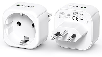LENCENT 2 styck Reseadapter Sverige/EU till Brasilien Adapter, Typ N Laddningsadapter för Dator, Mobiltelefon Travel Adapter Plug, Socket Power Adapter Strömadapter för Sverige till Brasilien