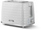 Linsar - 2 Slice Toaster - Unique Curved Texture - Defrost, Reheat, Cancel Functions - 7 Browning Levels, Wide Slots, Removable Crumb Tray - Automatic Switch Off - 930 Watt (White)