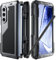 Beeasy für Samsung Galaxy Z Fold 5 Hülle, 360 Grad Outdoor Stoßfeste Schutzhülle mit S Pen Halter und Scharnierschutz, Robuste Metall Heavy Duty Case mit Displayschutz und Ständer