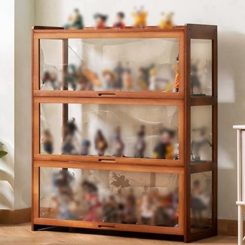 SHOGUM vitrinenschrank Vintage küchenschrank hoch vitrine glasvitrine stehend sammlervitrine standvitrine Acrylmaterial setzkasten 3F/35.43in
