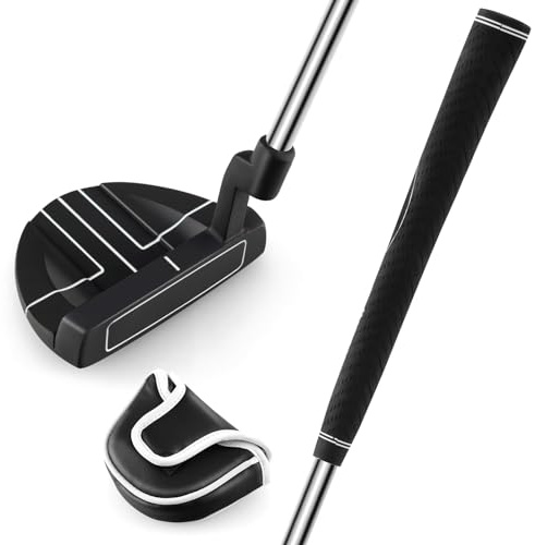 GOPLUS Golf Putter, 89cm Länge Golfschläger für Rechtshänder, aus Zinklegierungskopf, Stahlschaft & Gummigriff, für Männer und Frauen