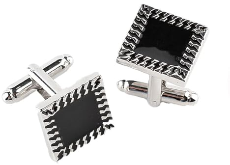 Manschettenknöpfe Silber, Herren Manschettenknöpfe Quadrat Legierung Hemd Manschettenknöpfe Herren 1.6X1.6 cm