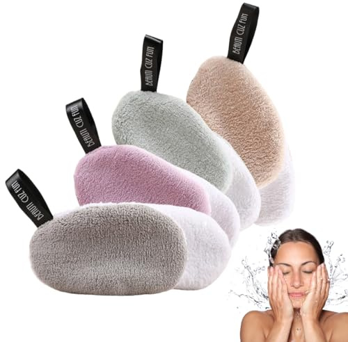 4 Stück Abschminktuch aus Mikrofaser hypoallergen & frei von Chemikalien Wiederverwendbar Mikrofaser Gesichtsreinigungstuch