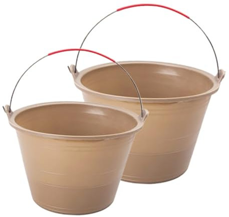 Veemoon 2pièces Seaux à Ciment Robustes avec Poignée Seaux De Mélange pour Chantier pour Stockage De Mortier Et Ciment