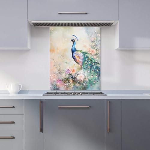 Warren Reed - Designer Premium Ava Sterling: 00026 Kitchen Splashback 6mm Toughened Glass Kitchen Splashback – Heat Resistant Splashback for Kitchens, Perfect for Cookers and Hobs, Polished Edges