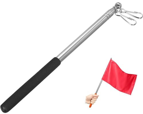 Telescopica Asta della Bandiera, Asta Bandiera Telescopica, Acciaio Inox Asta Bandiera Telescopica, Guide Turistiche Acciaio Inox Insegnanti per Viaggi, Campeggio, Gite, Concorsi, Insegnanti