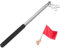 BUKYCAT Mât de Drapeau Extensible, Acier Inoxydable Mât Drapeau Portable Extensible, Baton pour Drapeau Publicitaire avec Poignée Antidérapante, pour Enseignants Guide Touristique, Coach