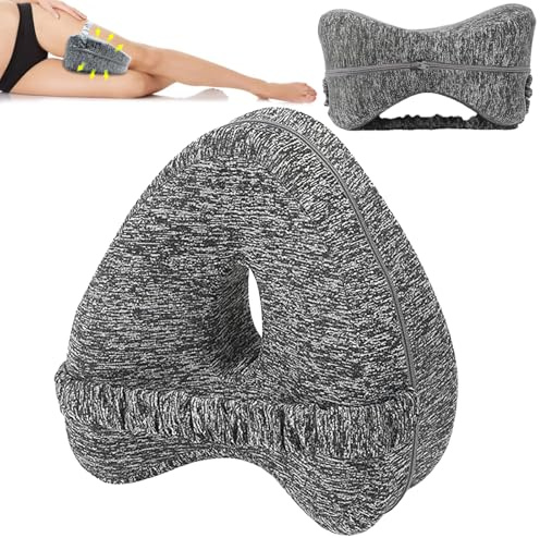 TIVUNORON Cuscino per Ginocchia, Cuscino Ortopedico per Gamba, Cuscino Gambe per Dormire Sul Fianco, Allevia i Dolori Dorsali e Lombari, Cuscino Ergonomico per Ridurre lo Stress in Gravidanza