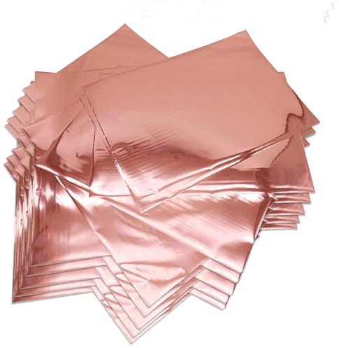 Greabuy 50 Blatt A 4 Heißfolienprägepapiere Goldfolien Transferfolienpapier Zum Basteln Prägen Scrapbooking Karten