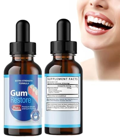 Gotas restauradoras de encías, nueva fórmula para reparar la boca, 30 ml para la salud y el fortalecimiento de las encías, promueve la reparación de tejidos, reduce la inflamación, fórmula fácil de