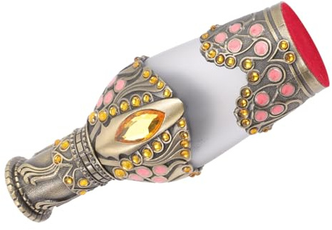 WEKADRIN Botella de Perfume de Esencia de Oriente Medio de 35 Ml, Portátil y Ligera Aleación, Vidrio y Rhinestone, Diseño Único y Brillante para Viajes