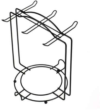 Porta Tazze in Metallo Nero, Supporto Stabile in Acciaio Inox | Porta Tazzine Salvaspazio, Leggero e Portatile, Effetto Decorativo su Desktop e Vari Ambienti
