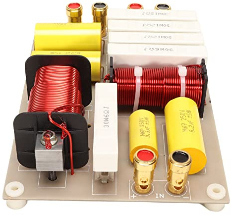 Ausla Lautsprecher-Frequenzweiche 2-Wege, Passive Frequenzweiche 800 W HiFi-Frequenzteiler für Bühnenlautsprecher 10 12 15 18 Zoll, Hochwertiges PCBA-Material mit Höhenschutz und