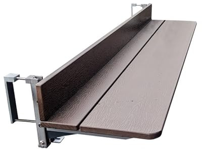 Mesa plegable para balcón – Barra de altura ajustable para exteriores y mesa colgante que ahorra espacio para patio, porche, patio trasero – Mesa auxiliar de jardín perfecta y accesorio de terraza