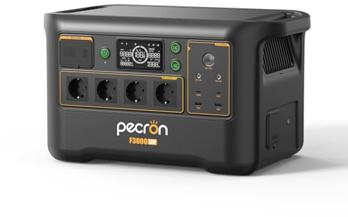 PECRON F3000LFP 3072Wh Tragbare Powerstation LiFePO4 Akku | 3600W AC Solargenerator für Zuhause Camping Wohnmobil