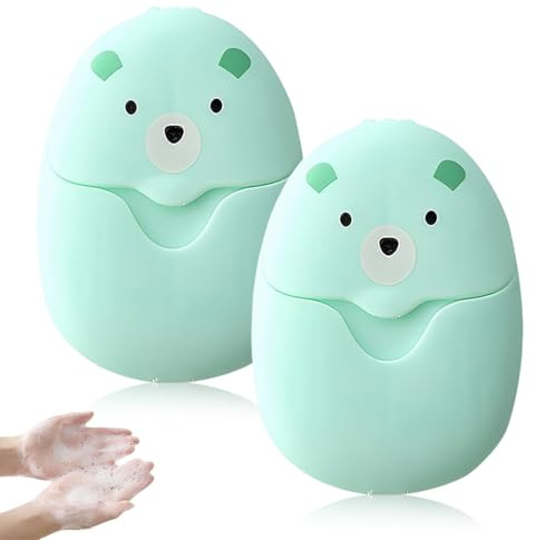 VONJUMA 2 Cajas Papel De Jabón 100 Hojas Hoja De Jabón Desechable Mini Jabón De Papel Portátil Jabón Laminas De Papel De Viaje Hojas Jabón De Limpieza De Papel Jabón De Papel Para Acampar Verde