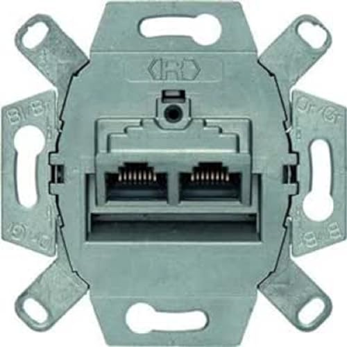 Berker 4587 presa energia 2 x RJ-45 Metallico