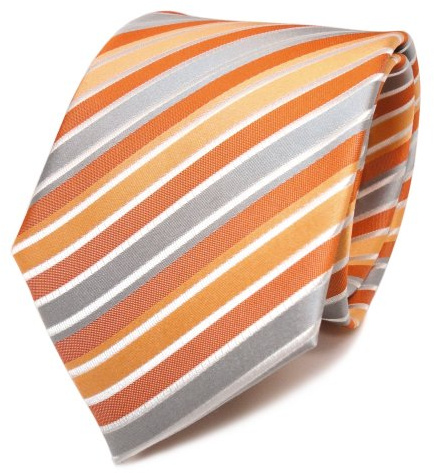 TigerTie Designer Seidenkrawatte in gestreift