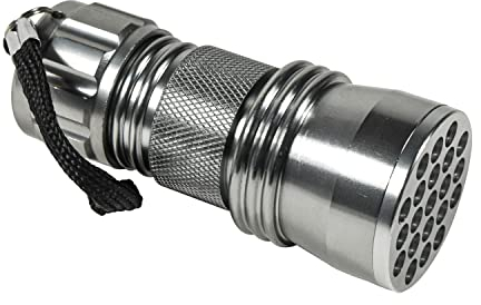 HQRP Torcia professionale UV 21 LED con lunghezza d'onda 380 nm per geologia/mineralogia/rivelamento dei roditori/controllo d'inchiostri attivati a UV