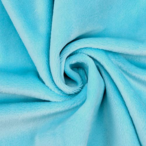 Kuschelweicher Microfaser Plüschstoff in vielen Farben - kullaloo SuperSoft SHORTY 1,5 mm Flor - türkis - Plüsch Meterware