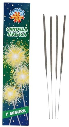 Divertilandia 140 Pezzi - SCINTILLE 17cm CANDELINE Scintillanti per Compleanno, Matrimoni, Natale, Capodanno - con Bastoncino Decoro addobbo