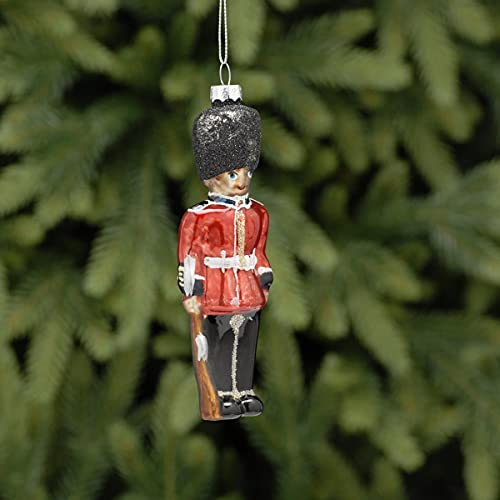 Festive Glass Queens Guard Christmas Tree Decoration