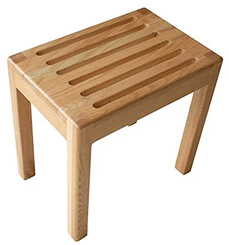 RTY-BY Wasserfest Duschbank Badezimmer hocker Bank Holz Dusche Badhocker Sitzbank Bad, Modern wasserdichte Ecke Badewanne Duschsitz/rutschfeste for Senioren Kinder Erwachsene, Eiche