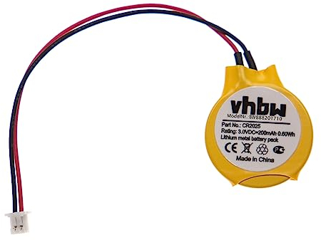 vhbw BIOS-Batterie Ersatz für B70600 für Computer (200 mAh, 3 V, Li-Mn)
