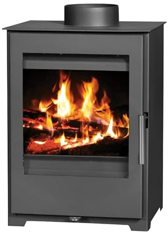 VICTORIA-05 Ltd. Stufa a legna da camino, 5 kW, alta qualità, angolo, facile da usare, efficiente, aria separata