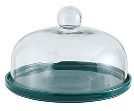 XIALIUXIA Mikrowellenabdeckhaube/Mikrowellen Abdeckung/Fliegenhaube,Desserttisch, Glatte grüne Keramikscheibe, Sandwich, Kuchen, Käse, Glas, Kuppeldeckel, Lebensmittel halten frisch, Kuppeldeckel,