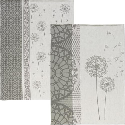 Erwin Müller Geschirrtuch 2er-Pack Halbleinen Pusteblume Größe 50x70 cm